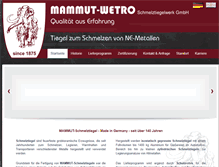 Tablet Screenshot of mammut-wetro.de